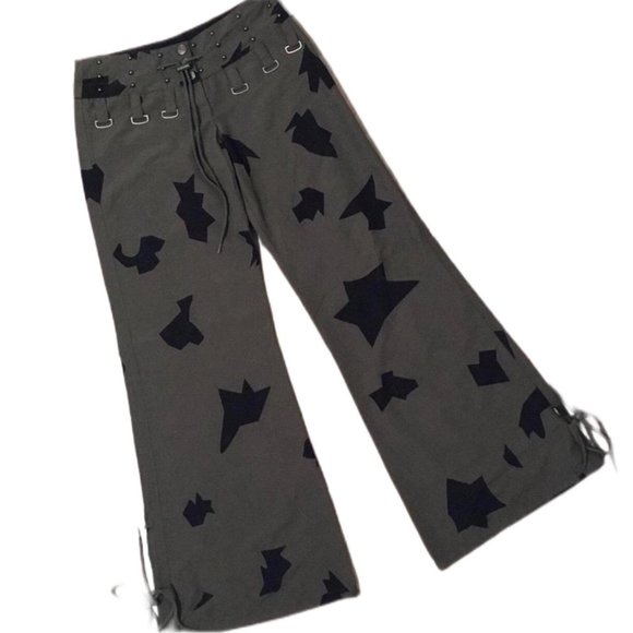 Vintage 90s Illig Military Style Wide Leg Rave Pants